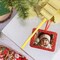 Wrapables Christmas Holiday Glittery Felt Photo Frame Ornaments (Set of 12), Red and Green Rectangle